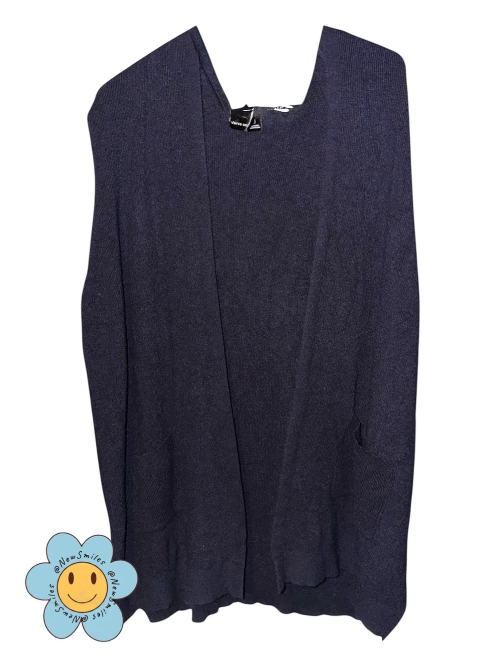 Verve Ami ~ Sweater ~ Sleeveless & Hooded ~ Cardigan ~Dark Navy ~ Open Front